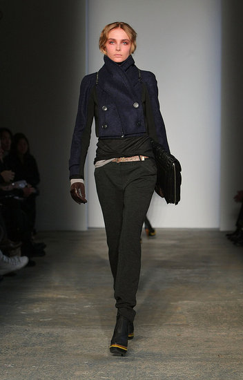 Proenza's Cropped Navy Peacoat, Tough Gloves, and Sporty Boots