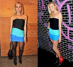 Diane Kruger and Alexandra Richards Wear Alexander Wang Stretch Turquoise Dress