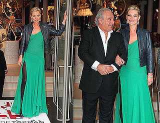 Kate Moss Attends Topshop NYC Opening in Emerald Green Kate Moss For Topshop Dress