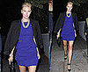 Tennis Star Maria Sharapova Seen in LA Wearing Cobalt Dress and Black Blazer