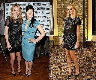 Becki Newton and Kate Bosworth Wear Phillip Lim's Black and Gold Zipper Dress