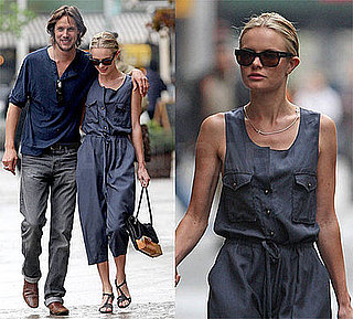 Kate Bosworth and Her Boyfriend Stroll NYC, Kate Wearing a Phillip Lim Jumpsuit and Tom Ford Sunglasses