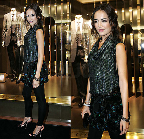 Actress Camilla Belle in Sparkly Gucci at the Opening Store In Sao Paulo, Brazil