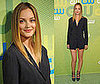 Leighton Meester Attends CW Upfront Party Wearing a Black Blazer and Black Shorts