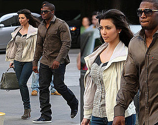 Kim Kardashian Goes to LA Lakers Game Wearing Vena Cava Sweetheart Tank and White Leather Jacket