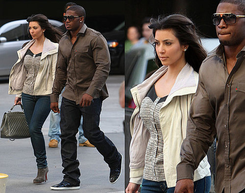 Kim Kardashian Goes to LA Lakers Game Wearing Vena Cava Sweetheart Tank and White Leather Jacket