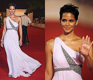 Actress Halle Berry Attends the 12th Annual Shanghai International Film Festival in Lavender Marchesa
