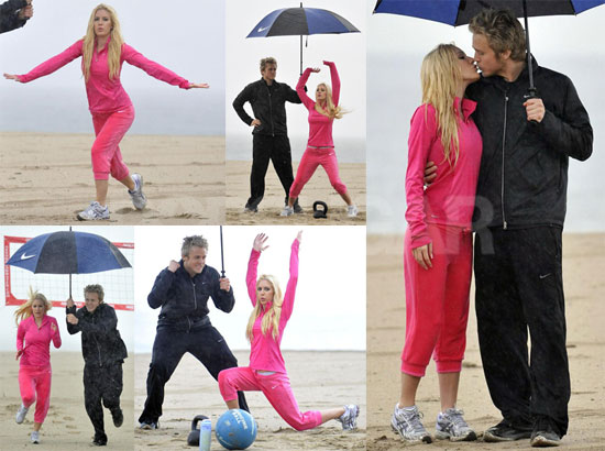 Heidi Works Out While Spencer Keeps Her Dry