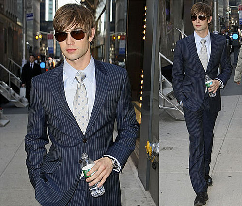Photos of Chace Crawford Filming Gossip Girl