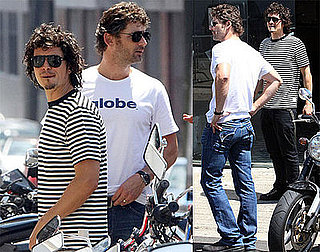 Photos of Eric Bana and Orlando Bloom Shopping For Motorcycles in Sydney