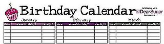 Sugar Shout Out: Stay Organized with Dear's Birthday Calendar!