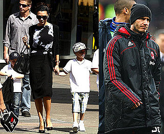 Photos of Victoria Beckham, Romeo Beckham, Cruz Beckham, Brooklyn Beckham at Universal Studios in California