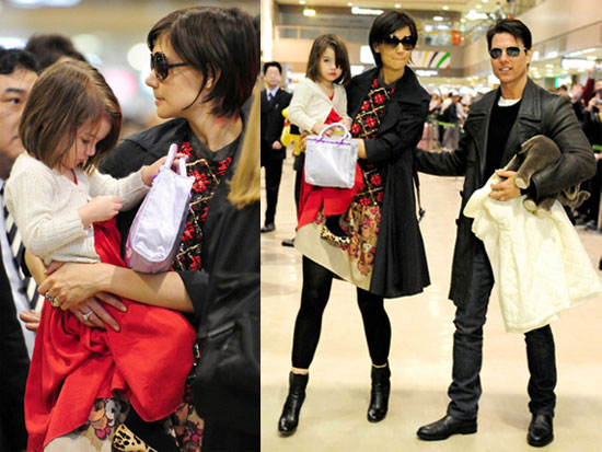 Tom, Katie, and Suri in Japan