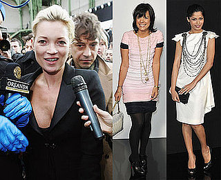 Photos of Kate Moss, Claudia Schiffer, Jamie Hince, and Lily Allen at the Chanel Show During Paris Fashion Week