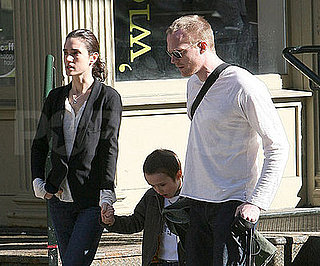 Photo of Jennifer Connelly and Paul Bettany and Their Son Stellan in NYC