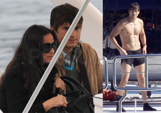 Shirtless Ashton Kutcher and Demi Moore Shirtless Ashton Kutcher and Demi Moore