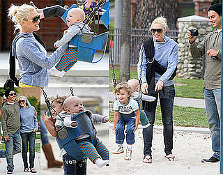 Photos of Gwen Stefani, Gavin Rossdale, Zuma Rossdale, Kingston Rossdale at the Park in LA