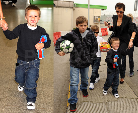 The Beckhams in Milan The Beckhams in Milan