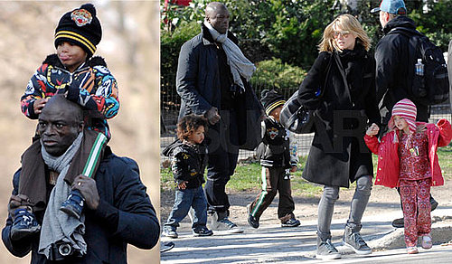Photos of Heidi Klum, Leni Klum, Johan Samuel, Henry Samuel, Seal in NYC on Easter