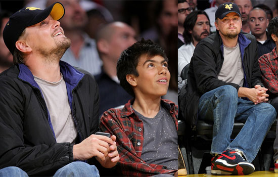 Leonardo DiCaprio at the Lakers Game