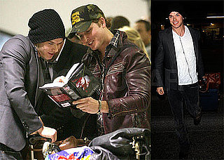 Photos of Peter Facinelli and Kellan Lutz Reading New Moon at LAX