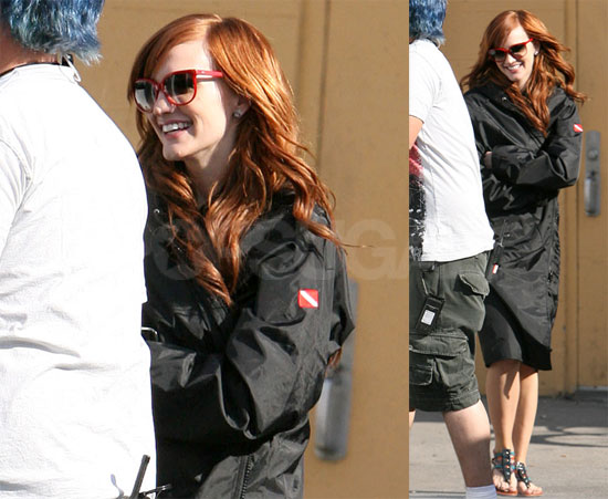 Ashlee on the Set of Melrose Place