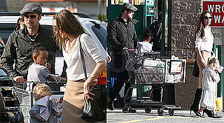 Photos of Brad Pitt, Angelina Jolie, Shiloh Jolie-Pitt, Zahara Jolie-Pitt at Stop and Shop in Long Island