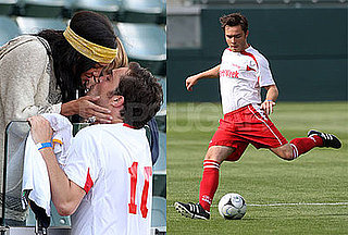 Photos of Ed Westwick and Jessica Szohr Playing Soccer, Kissing in LA