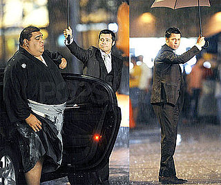 Photos of Brad Pitt Filming a Japanese Commercial in NYC
