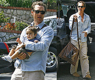 Photos of Matthew McConaughey Carrying Son Levi