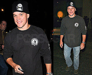 Photos of Matt Damon Leaving Nobu in London
