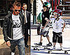 Photos of David Beckham Leaving a Bookstore in Milan, Photos of Cruz Beckham and Romeo Beckham Skateboarding