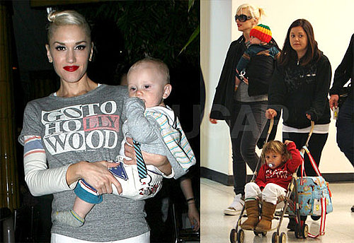 Photos of Gwen Stefani, Kingston Rossdale, Zuma Rossdale at JFK