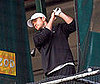 Photo Slide of Justin Timberlake Playing Golf in NYC