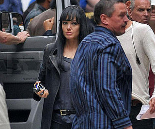 Photo Slide of Angelina Jolie Filming Salt in NYC