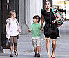Photo Slide of Kate Winslet Bringing Kids Mia Threapleton and Joe Mendes to School in NYC