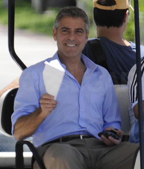 George Clooney Leaving Sushi Dinner