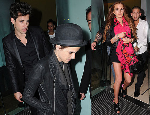 Photos of Lindsay Lohan and Samantha Ronson Leaving Bungalow 8 in London
