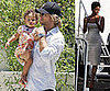 Photos of Gabriel Aubry with Nahla, Halle Berry Filming in LA