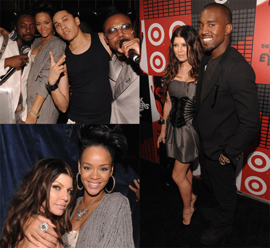 Rihanna and Fergie at Peas Party