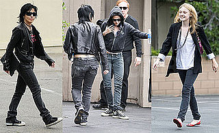 Photos of Kristen Stewart, Joan Jett and Dakota Fanning On The Set of The Runaways in LA