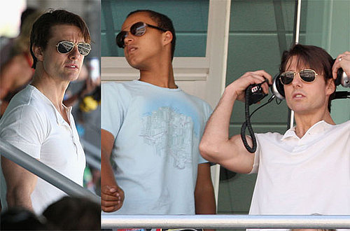 Photos of Tom Cruise and Connor Cruise on Father's Day at NASCAR in Sonoma, Cailfornia