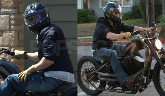 Brad Pitt on Motorcycle