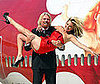 Photo Slide of Richard Branson and Kate Moss Celebrating Virgin Atlantic's 25th anniversary at Heathrow