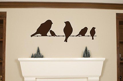 Birds on a Wire Vinyl Wall Decal ($24) 