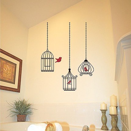 Birdcage Vinyl Wall Decal ($43) 