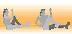 No Equipment Necessary: Seated Bicycle Crunch No Equipment Necessary: Seated Bicycle Crunch