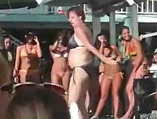 Video of Dancing Older Lady Crashing Spring Break
