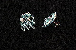Pacman Inky Ghost Earrings on Etsy
