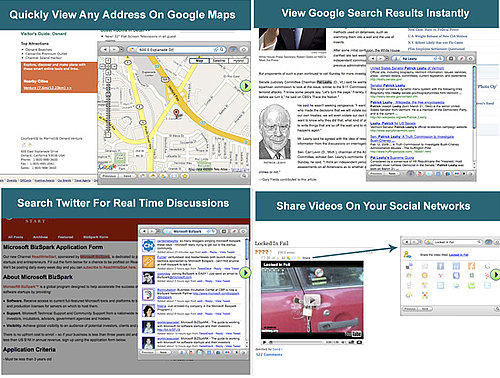 Use KwiClick to View Videos, Links, Maps In One Window